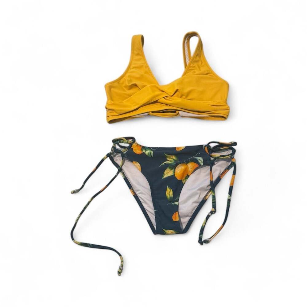 Cupshe Lemon Print Bikini Swimsuit